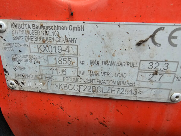 Kubota KX19-4 – Image 11