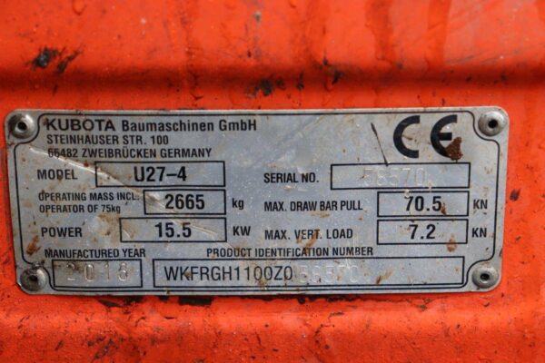 KUBOTA U27-4 – Image 21
