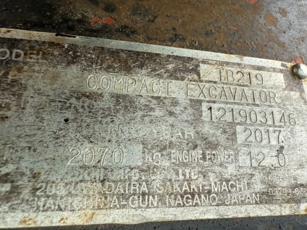 Takeuchi TB219 – Image 9